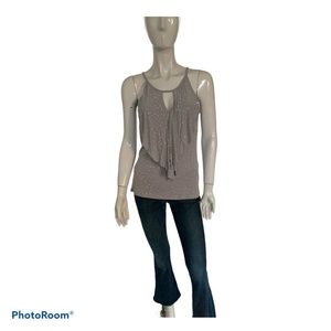 New INC INTERNATIONAL Sleeveless XS Top Gray Classic SIZE XS Classic Shirt women